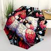 1pc Stained Glass Owl Design Automatic Opening Folding Umbrella with 8-Rib Iron Frame, Suitable for Fans, Travel, Daily Use, Festive Gift - Lightweigh