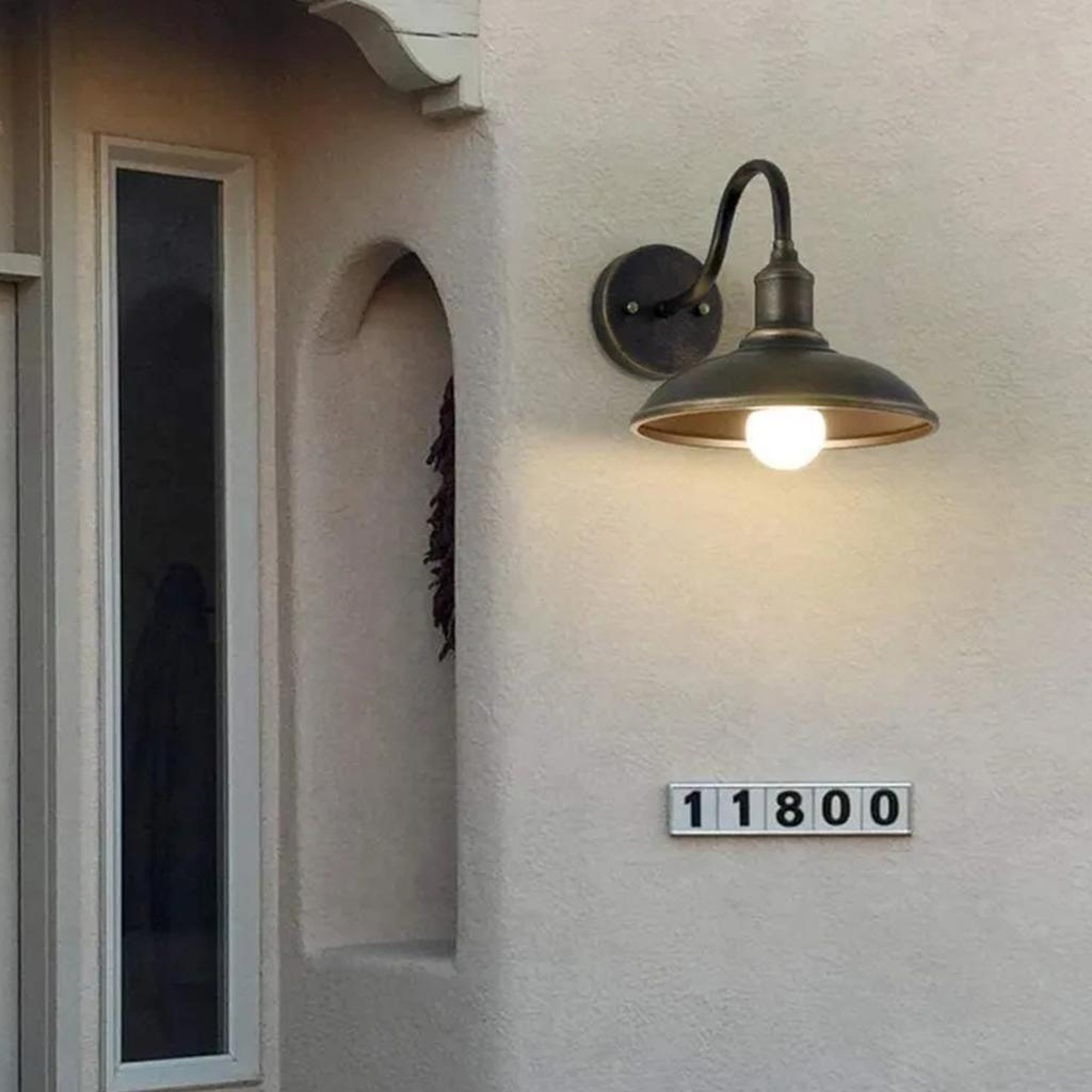 Outdoor Waterproof Wall Light Vintage Iron Art Wall Lamp with Adjustable Arm for Porch Garden Patio Corridor Lighting
