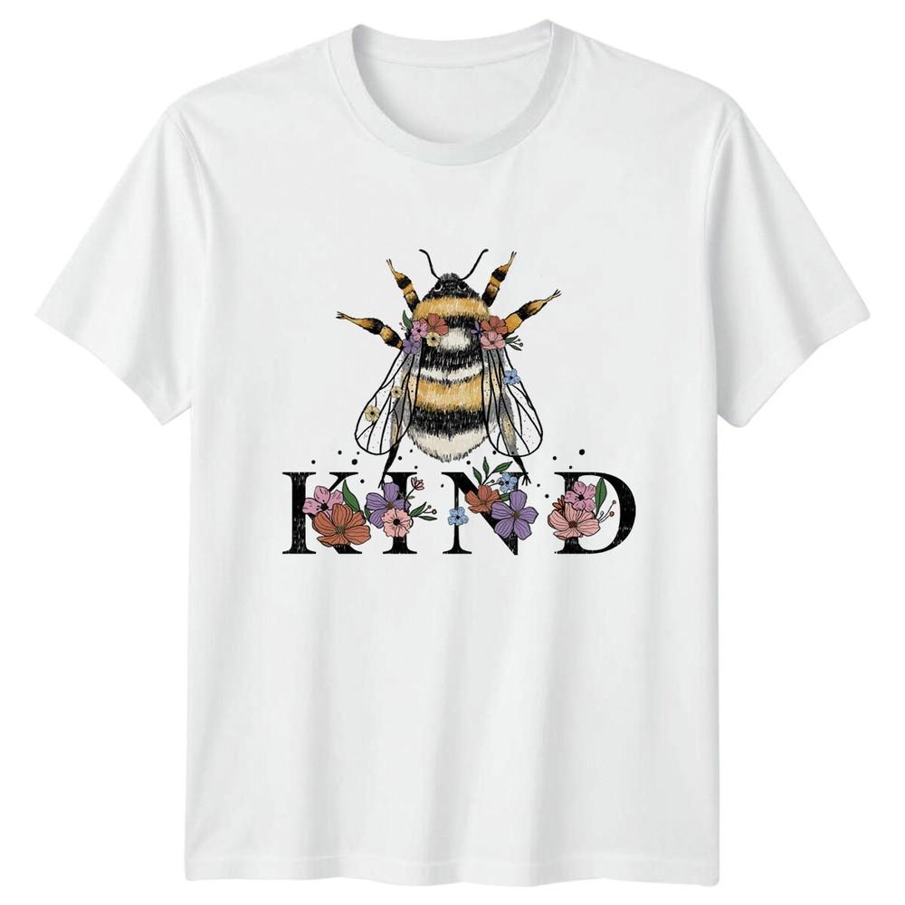 Kind Bee TShirt Floral Bee TShirt Nature Bee Lovers S