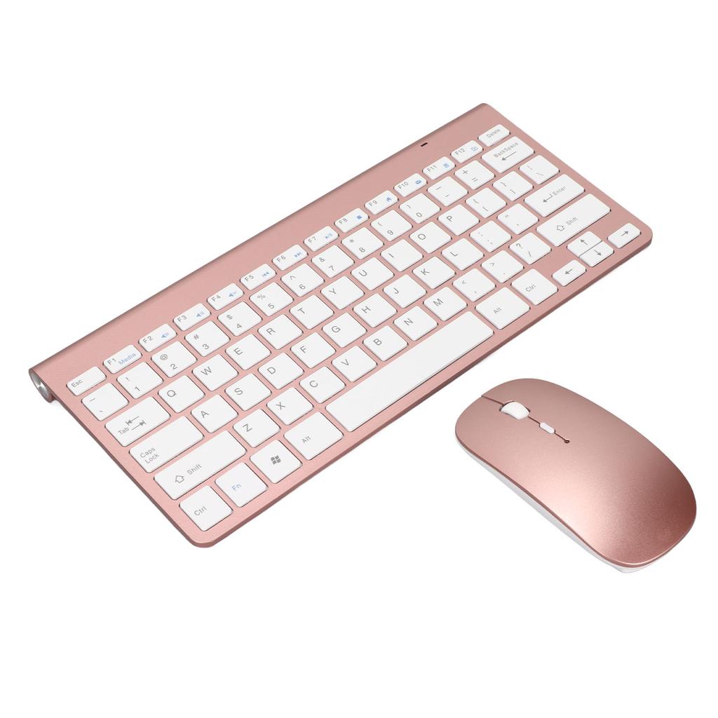 Keyboard Mouse Set 2.4G Wireless 78 Keys USB Thin Etched Keycaps Ergonomics Mute Button Computer