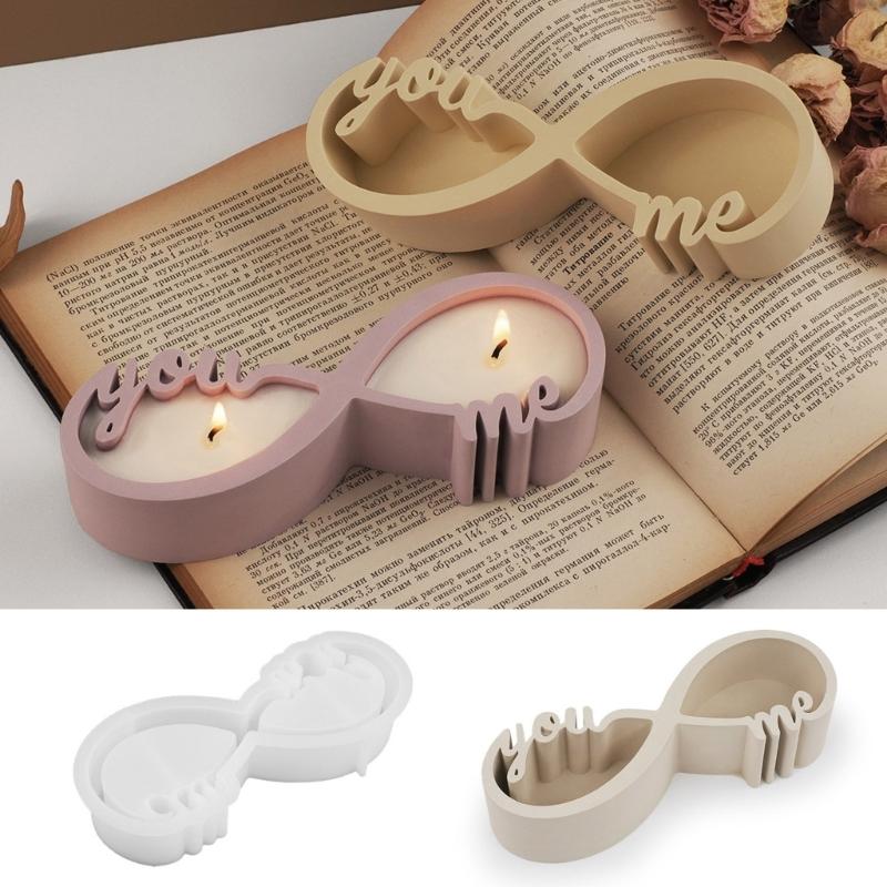 Creative Candle Holder Sturdy Silicone Mold for Customized Designs Smooth Surfaces Portable and Practical Craft Supplies