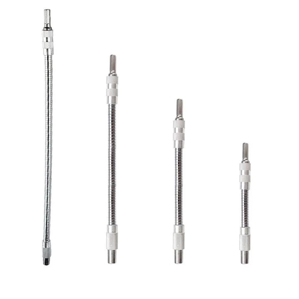 1/4 Hex Flexible Shaft Bit Holder Driver Ratchet Screwdriver Extend Rod 150-400mm Versatile Electric Drill Metal Flexible Shaft