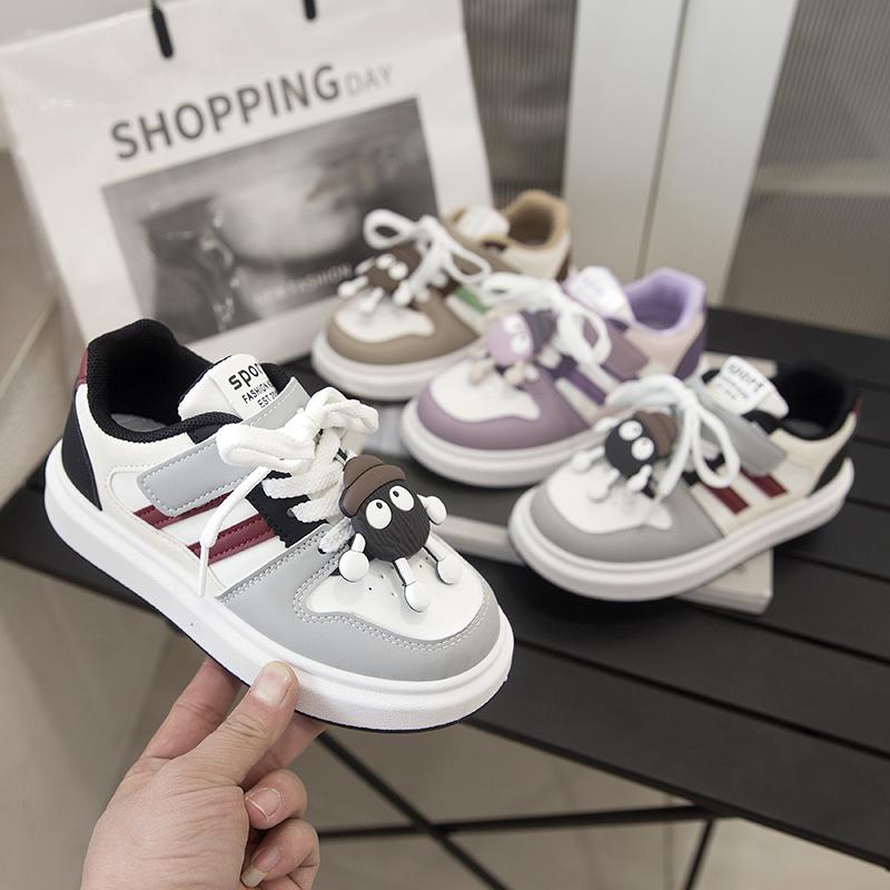 Boys Girls Casual Shoes Non-slip Toes Capped Kids Running Shoes Soft Sole Hook&loop 2025 New Fashion Children Running Shoes