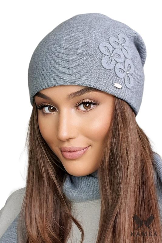 Lemon Cameo Winter Hat Color Gray