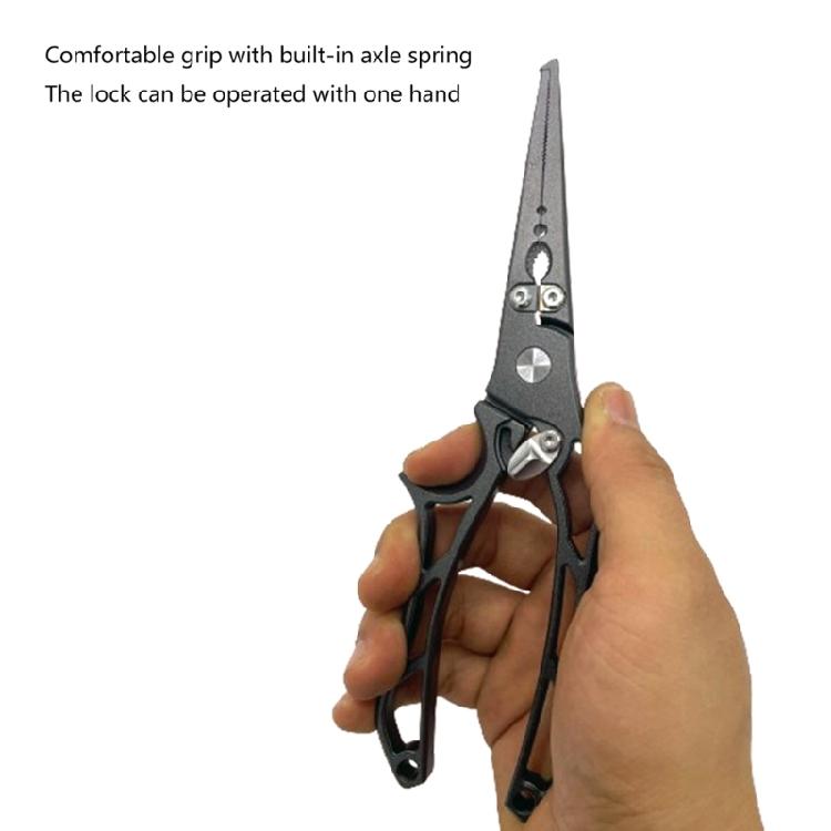 Plier Fishing Plier Fishing Tackle with Sheath and Coiled Lanyard Fishing Multitool Hook Remover Braided Line Cutter