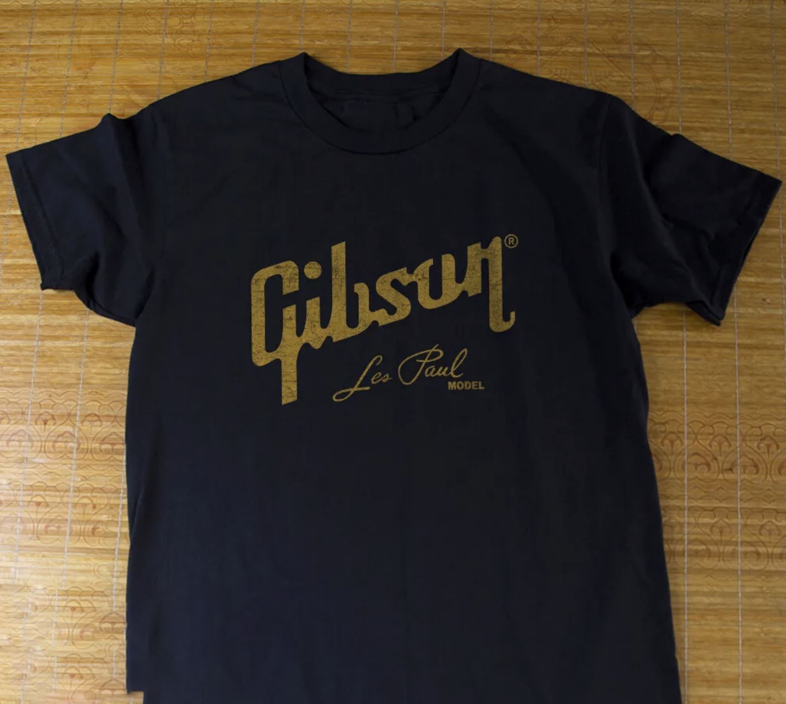 Gibson Les Paul Model Logo Black Unisex T-shirt S5XL XXXL