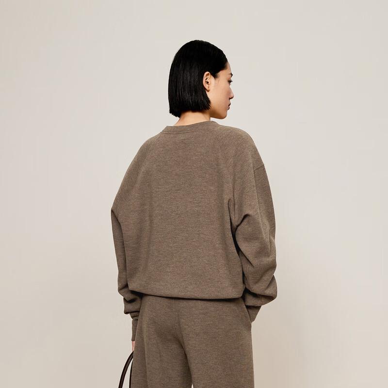 LESS 2024 Winter Loose Crewneck Pullover Sweatshirt