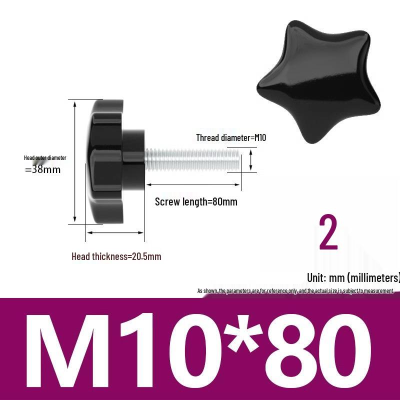 Švestkový květ Hvězdicovitá bakelitová šroubovací rukojeť (M6/M8/M10)