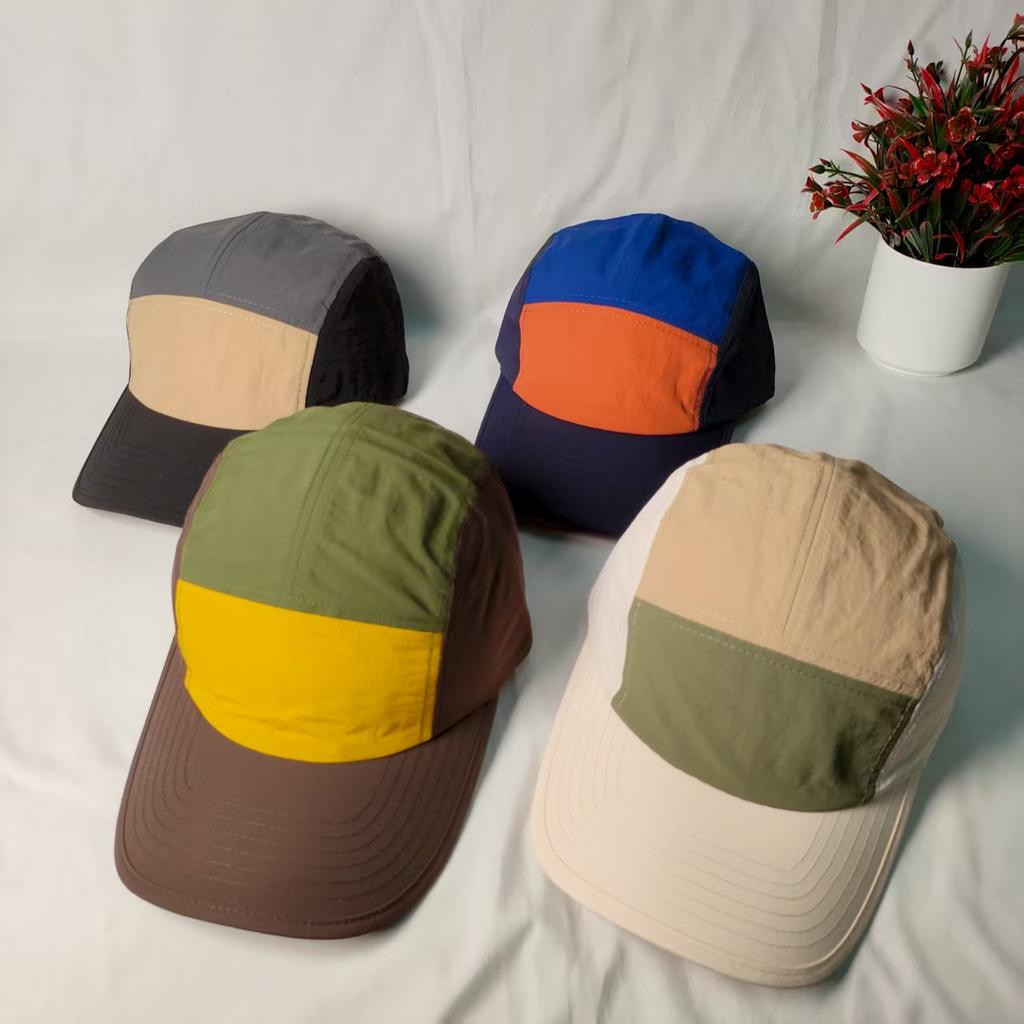 Color Matching Cap New Spring and Summer Embroidery Slightly Curved Baseball Cap Outdoor Hiking Sun Protection Quick Drying Men and Women