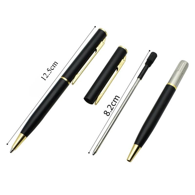 Mini Rotating Pocket-size Ballpoint Pen Metal Material 0.7mm Black Blue Ink Refill Ballpen Office School Supplies Stationery