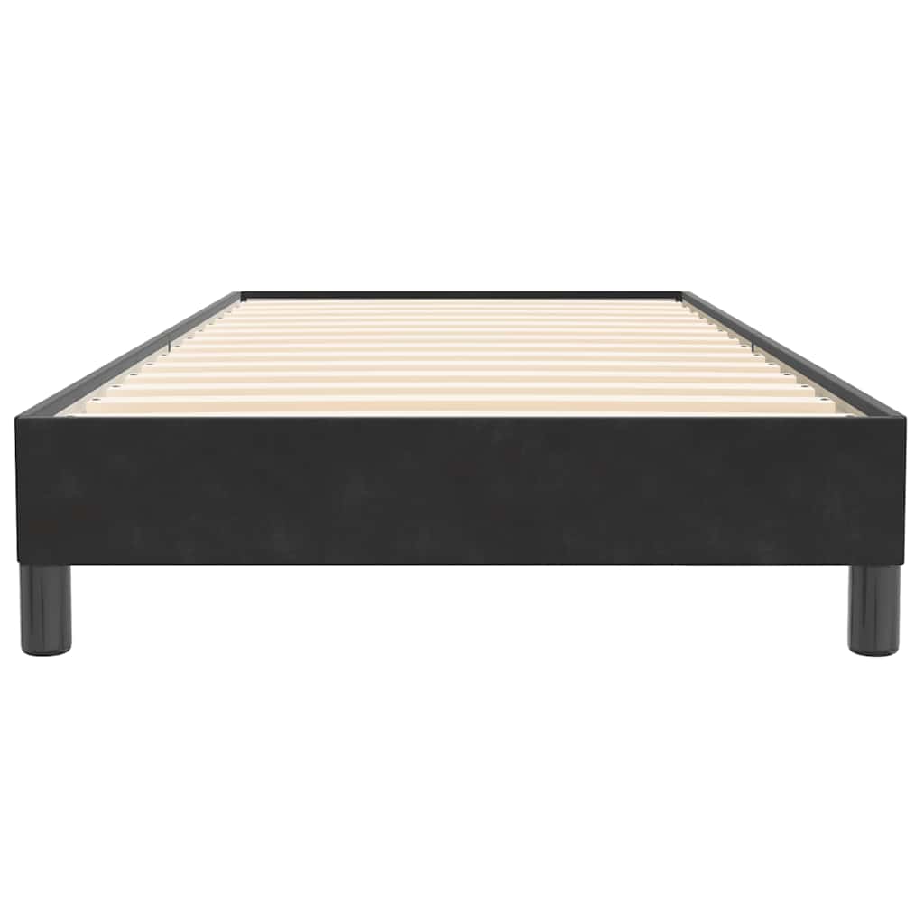 Łóżko Box Spring Bez Materaca Czarne 90X220 Cm Aksamit