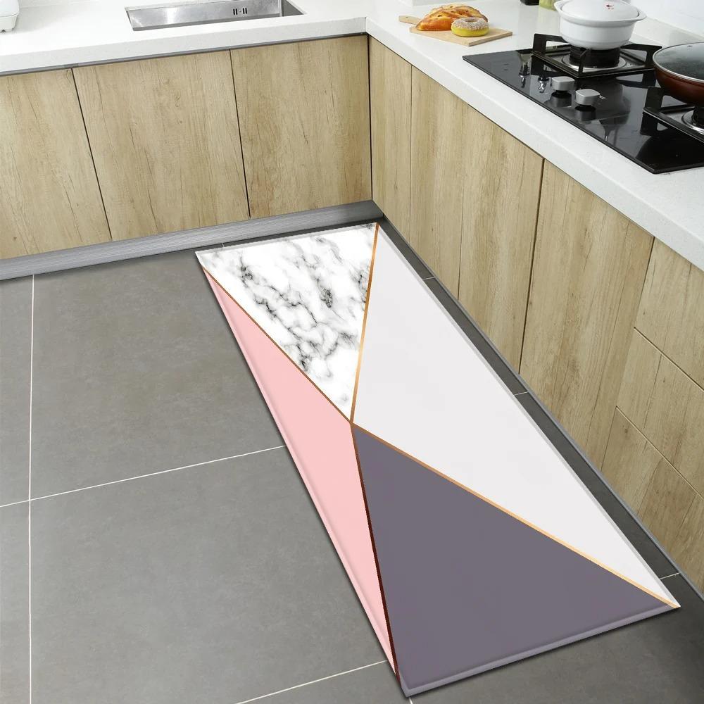 Wzorzysta Mata Podłogowa z Teksturą Marmuru do Domu Kuchni Dekoracja Przed Drzwiami Mata Podłogowa