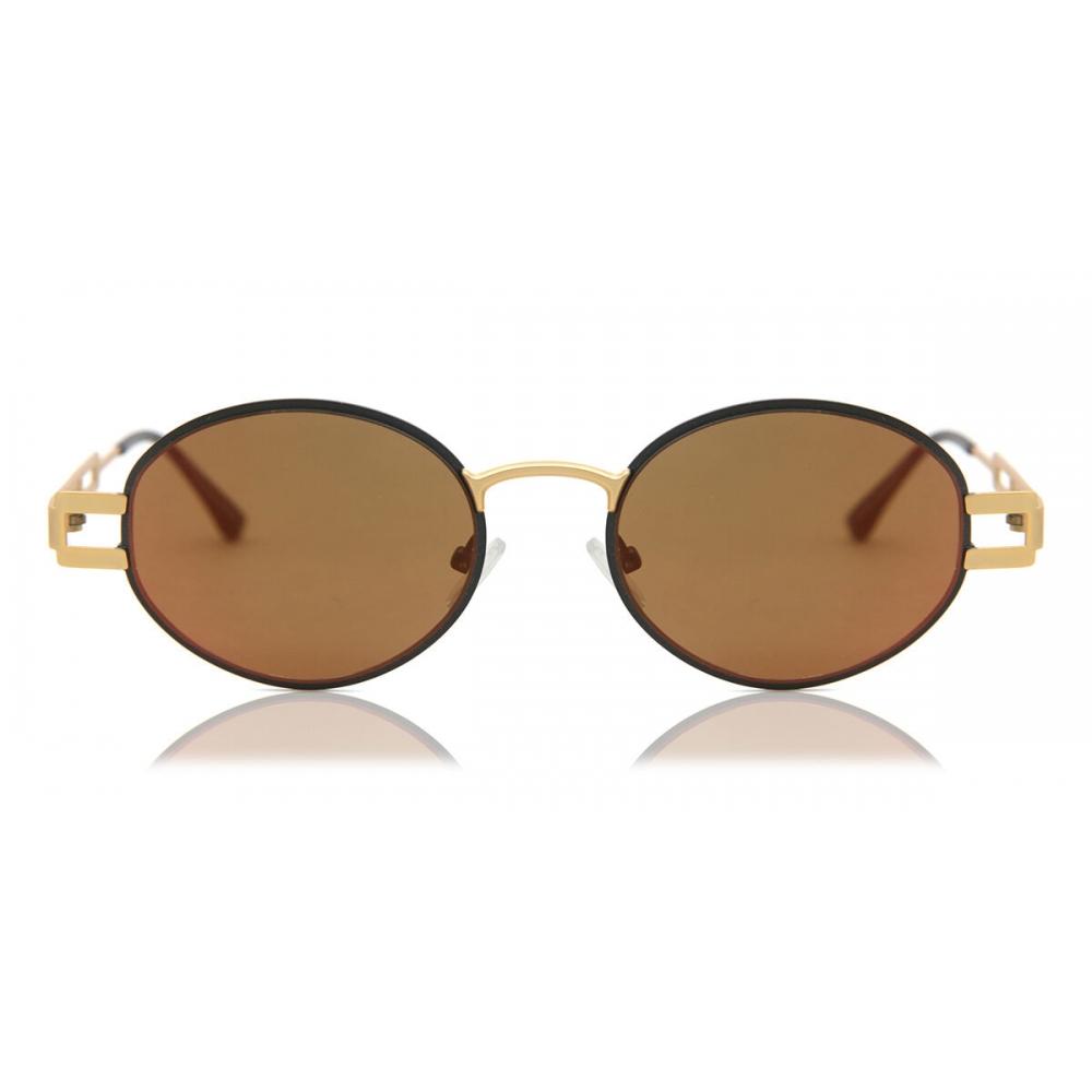 

Italia Independent Ii 0517 009.120 Unisex Sunglasses Black/Gold/49