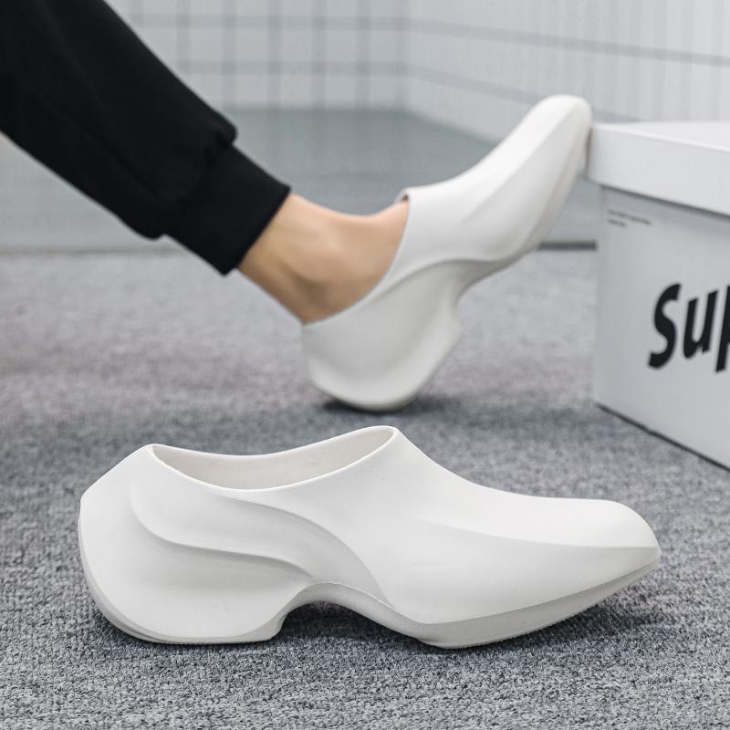 FashionSummer Slippers Men Outdoor Fashion Slippers Solid Color Casual Shoes Eva Non-slip Shoes Mens Beach Slides for Men Loafers