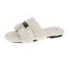 Internet Celebrity Fluffy Slippers Women Wear 2024 Autumn and Winter New Thick Bottom One-word Drag Small Fragrant Style Plush Slippers