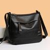 Women's Soft Faux Leather Crossbody Bag Multi-Pocket Shoulder Handbag Hobo Purse for Ladies