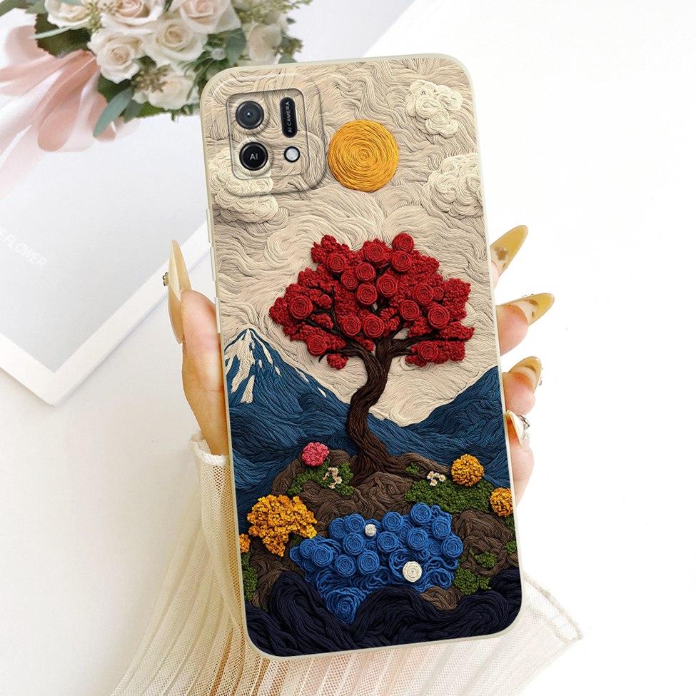 For Oppo A16k CPH2349 Casing For Oppo A16e CPH2421 Cover Fashion Cartoon Cute Funny Painted Silicone Phone Case
