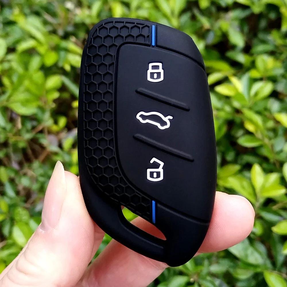 Funda de Silicona para Mando de Coche Carcasa para Llave para Mg Zs Para Mg6 Ev Ezs Hs Ehs Para Roewe Rx5 I5 I6 Rx3 Rx8 Erx5 Soporte para Llave Accesorios