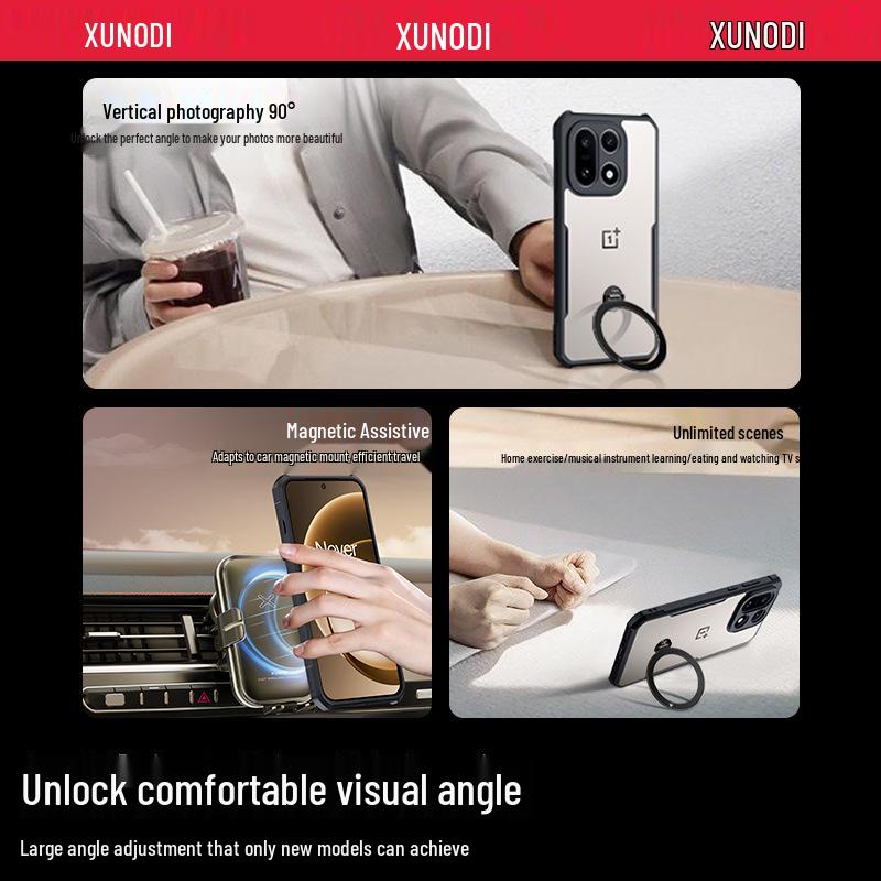XunDi Drop-Proof Rotating Stand Case for OnePlus 15