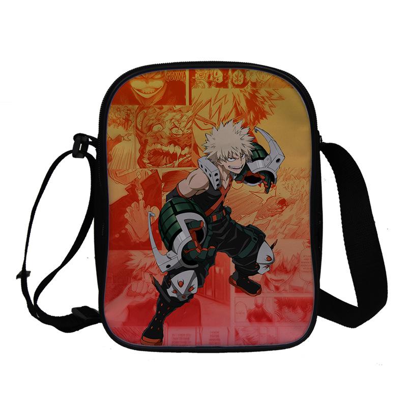 My Hero Academy Pattern Customized Student School Bag Full Color Backpack Double Shoulder Bag Travel Bag