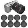 4Pcs Lens Rear Cover Body Front Cover Set for Sony A Mount Lens Camera Body Black