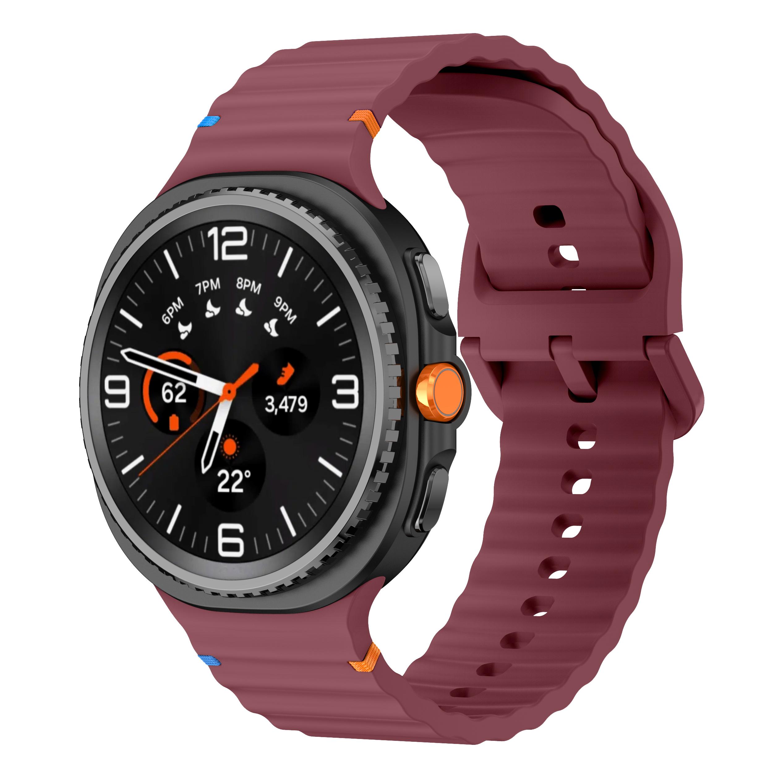 

Sport Silicone Strap for Samsung Galaxy Watch 8 Classic 46mm Soft Replaceable Wristband Correa for Galaxy Watch 8 44mm 40mm Band Galaxy Watch 8 44mm вино красного