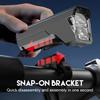 Rechargeable Bicycle Headlight LED Flashlight 5 Lighting Modes Type-C Charge Waterproof Bike Light with Battery Indicator Mount