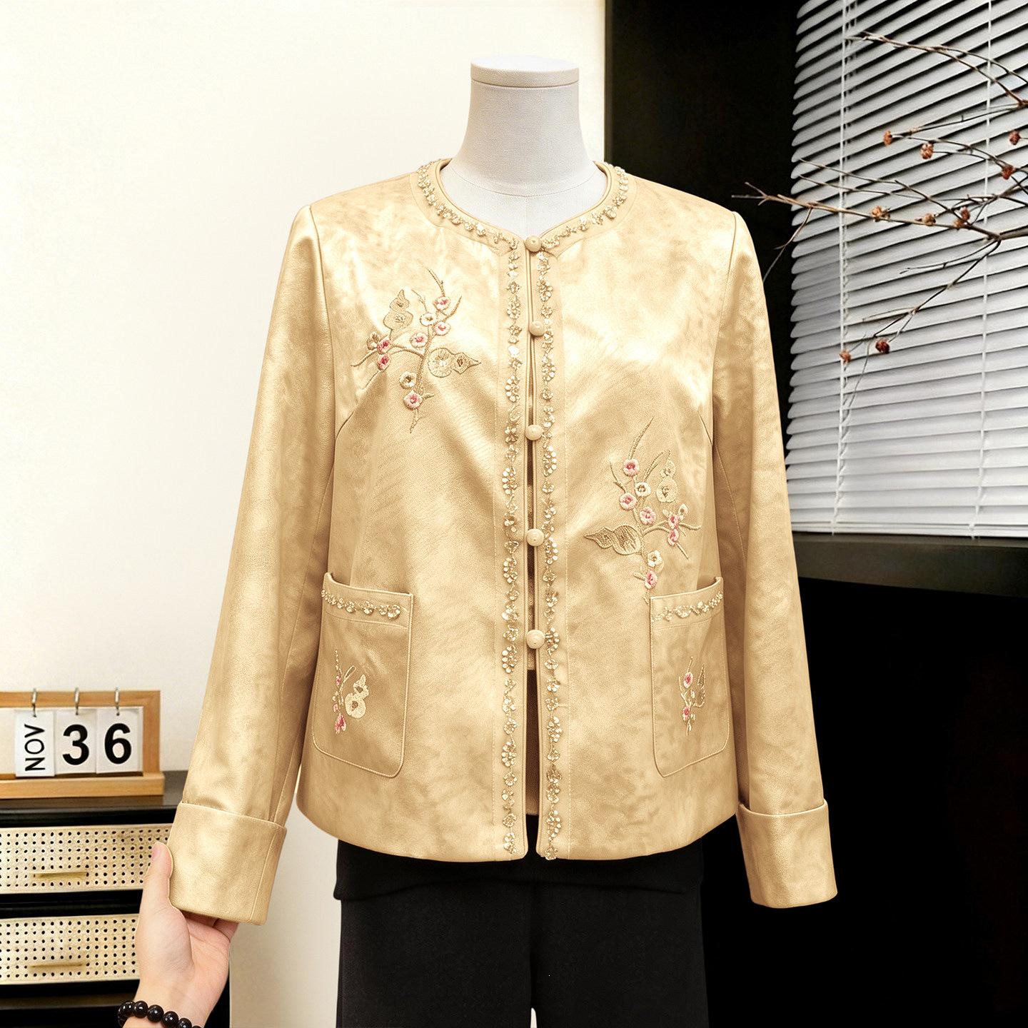 

2026 Spring Collection: Fashionable Chinese-Style Jacket for Middle-Aged & Elderly Women XL (recommended 110~125 jin)