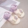 Mädchen Prinzessin Sandalen mit Krone Mode Kinder Schleife Strass Sandalen Kinder Sommer Strand Schuhe Anti-Rutschig Größe 26-37