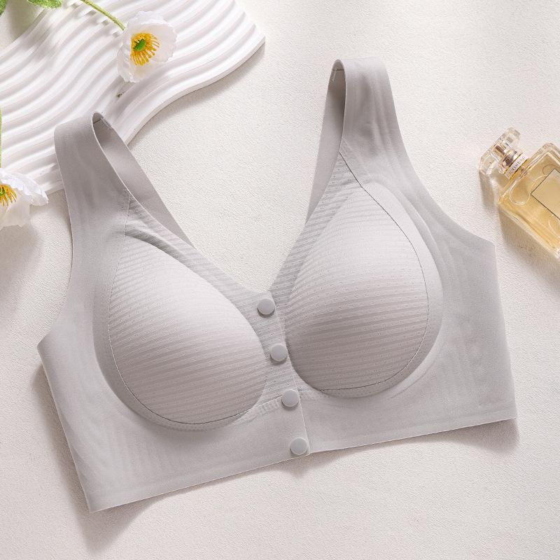 Traceless Steel Rim Autumn and Winter Front Buckle Vest Type Underwear, Comfortable Breastfeeding, Anti-gravity Support Bra Cover