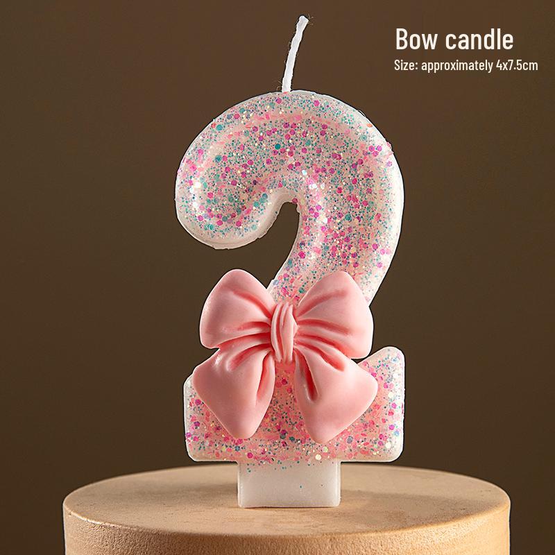 2025 Creative Lotus Birthday Number Candles for One-Year-Old Boys & Girls