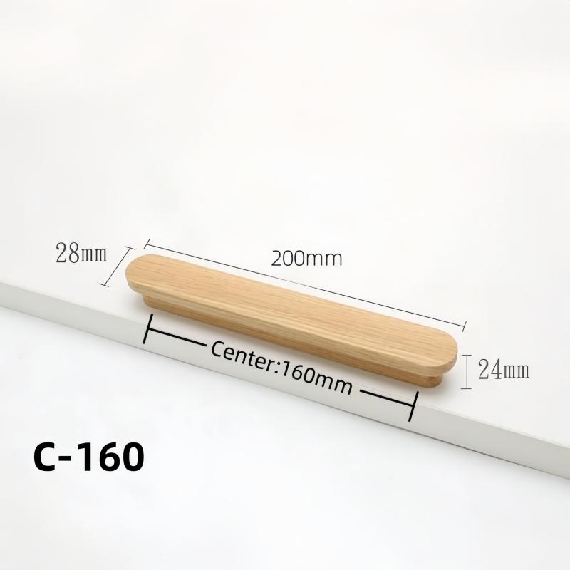 1 Stück Walnuss Holz Möbelgriffe Schubladenknöpfe Küchenschrankknöpfe Lange Schränke und Schubladen für Griffe Kleiderschrankgriffe