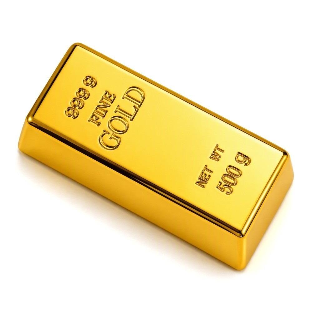 Plastic Fake Gold Bar Small Gold Brick Decoration Novelty Gold Paperweight Halloween Party