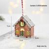 NUCHI Luminous Wooden Christmas Tree Ornaments - Small House Pendant Decorations