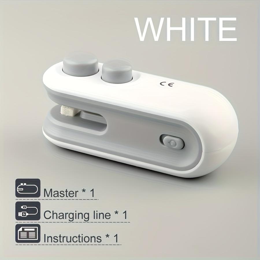 

Portable Vacuum Sealer Snack Bag Sealer USB Charging Magnetic Seal Cutter In One Built-in Lithium Battery білий