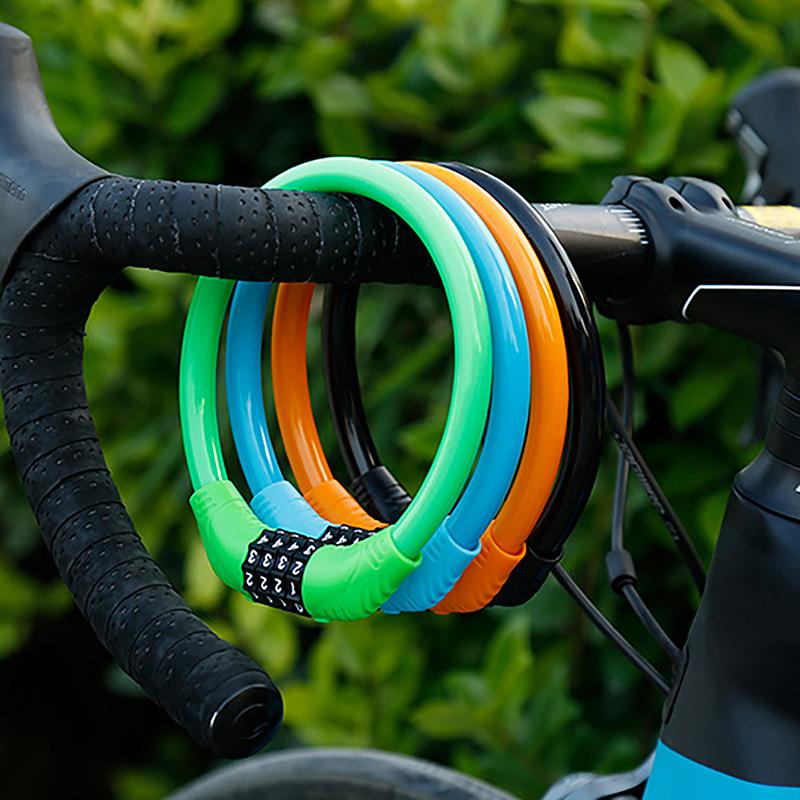 Bicycle Bike Lock Anti-Theft Road Bike Steel Wire Chain Lock Motorcycle Helmet Folding Bike Electric Scooter Safety Padlock