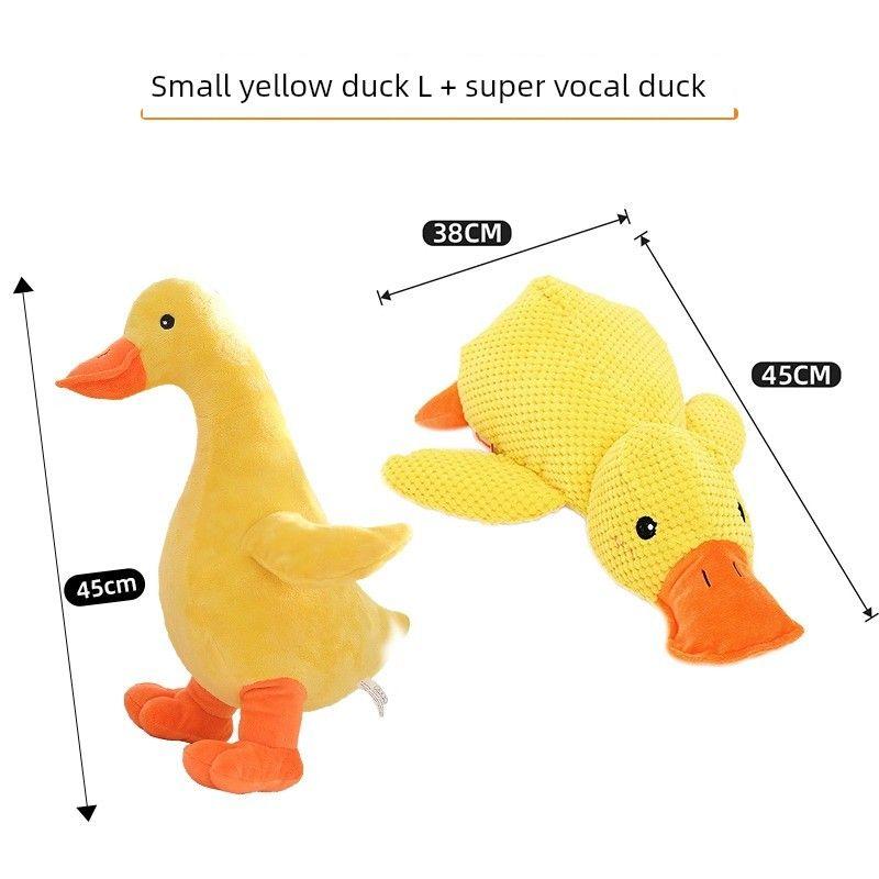 

Stuffed Small Size Dogs Relieving Stuffy Handy Gadget Pet Supplies Teddy Little yellow duck L + Vocal Rush duck