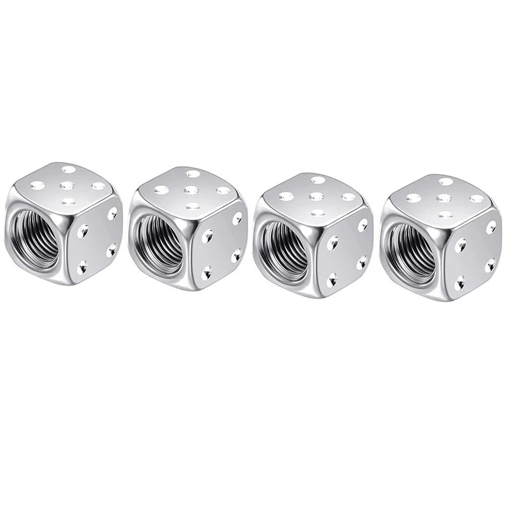 Metal Caps for Car Tire Valves, Set of 4pcs