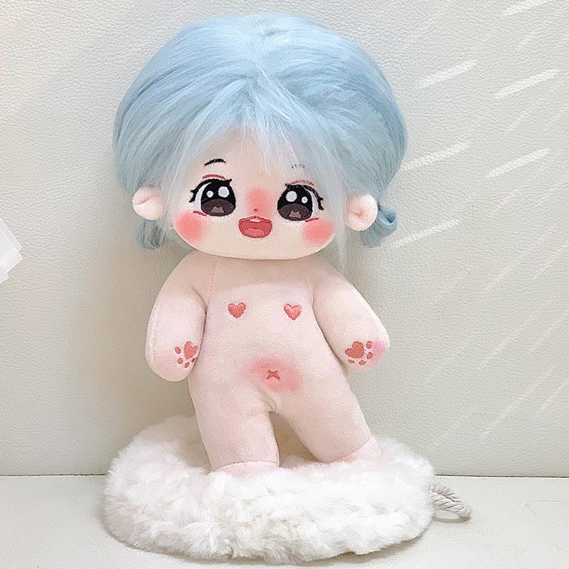 20cm Kawaii Idol Plush Cotton Doll Toys Stuffed Super Star Figure Dolls Cute Fat Body Can Change Clothes Fans Collection Gifts