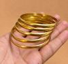 Brass Bangle Set, Set of 5 Bangles, Gold Tone Brass Bangles, Indian Bangle Set, Traditional Jewelry, Stackable Bangles, Boho Bracelet Set