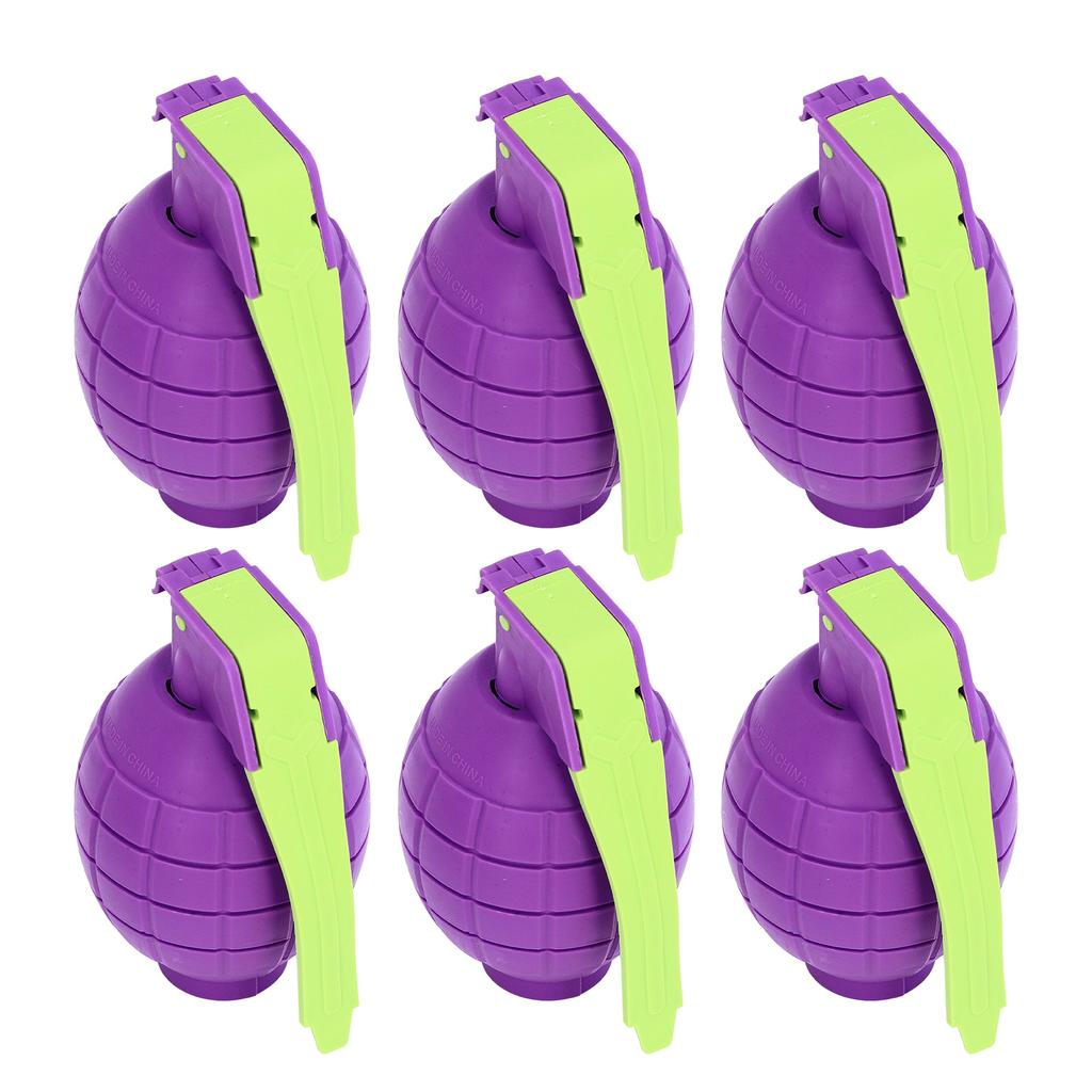 6pcs Kids Toy Hand Grenades Pretend Role Play Plastic Grenades Toys with Realistic Sound Effects
