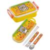 Skater Children's Antibacterial Trio Set: Chopsticks, Spoon, and Fork (Little Bear Design), Made In Japan, TACC2AG-A