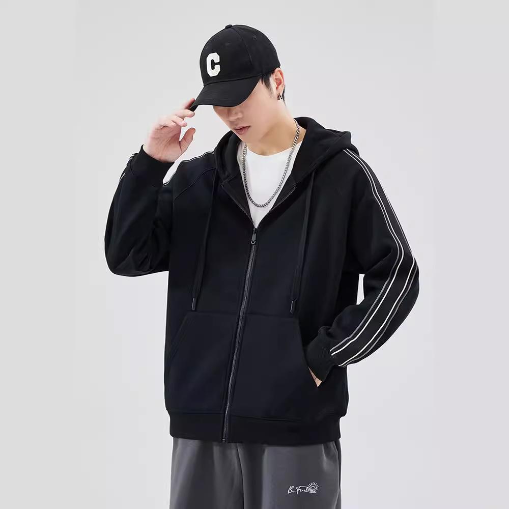 Тяжелый австрийский бархатный весенний кардиган с капюшоном — фото 6