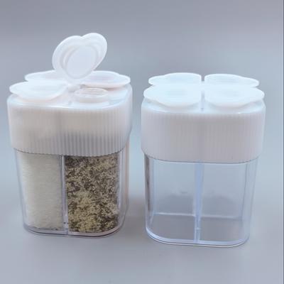 1PC Distributeur d'assaisonnement en plastique à 4 trous, Shaker à épices manuel pour cuisine - Livraison couleur aléatoire, Application d'épices