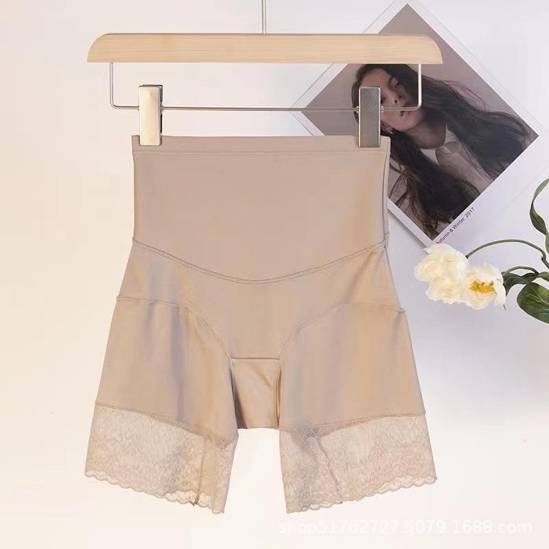 

Бесшовные кружевные трусики с высокой талией, прочные, для бедер и живота, компрессионные, безопасные, дышащие, красивые, с закругленными углами, для женщин, трусики 3XL шампанского