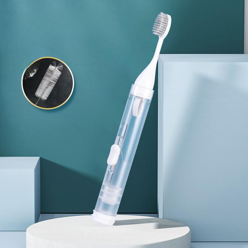 Travel Toothbrushes and Toothpastes All In One Carry Dental Kit Mini Compact Portable Office Foldable Toothbrush Set