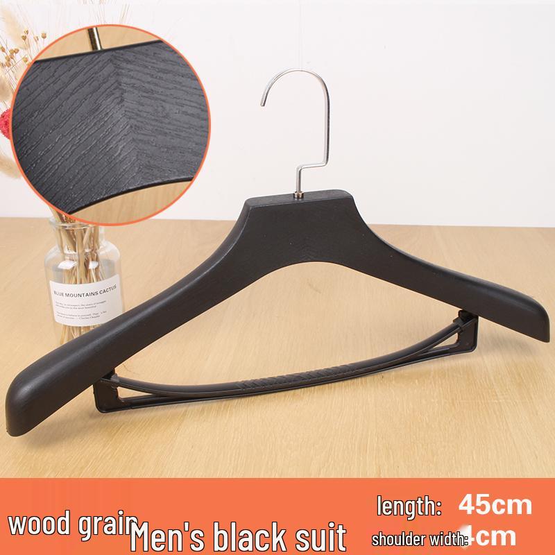 Wide Shoulder Seamless Plastic Suit Hanger Set - Ideal for Clothing Stores