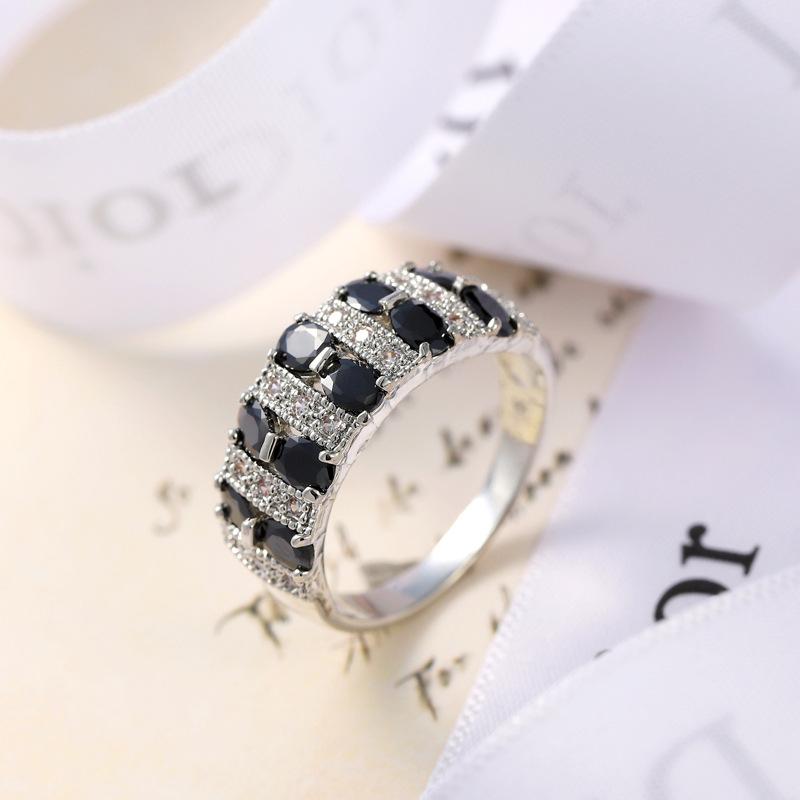 SODORV Romantischer Ring mit mehrfarbigem Stein und buntem Zirkon