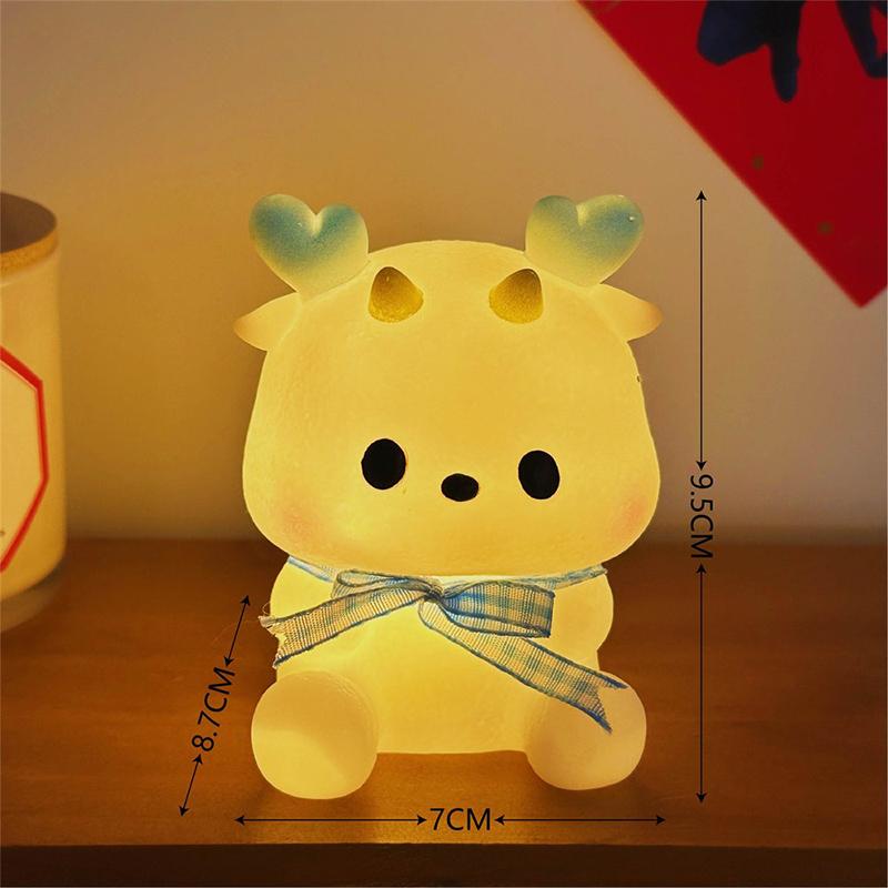 Cute Cartoon Night Light Loong Year Creative Atmosphere Decorative Bedside Lamp Children's Room Souvenir LED Table Light Lamps