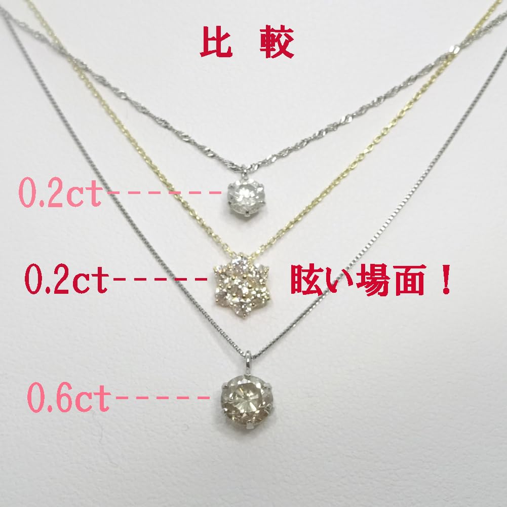 Und Ich Schmuck Diamant Halskette Sieben Sterne Karat 10K Gelbgold Feiner Diamantanhänger mit Echtheitszertifikat [You Box] 0.2